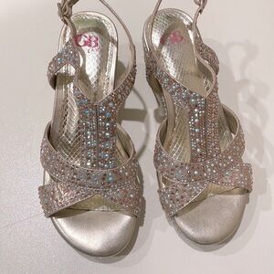 Girls Gold Sandals, GB Girls, good condition